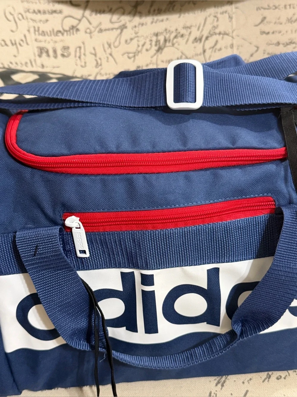 Rare Adidas Court Lite Duffle Bag Tech Indigo White